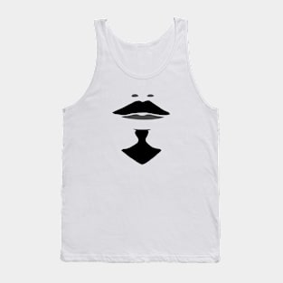 Gray and Black Porthos Musketeer Mustache and Goatee Tank Top